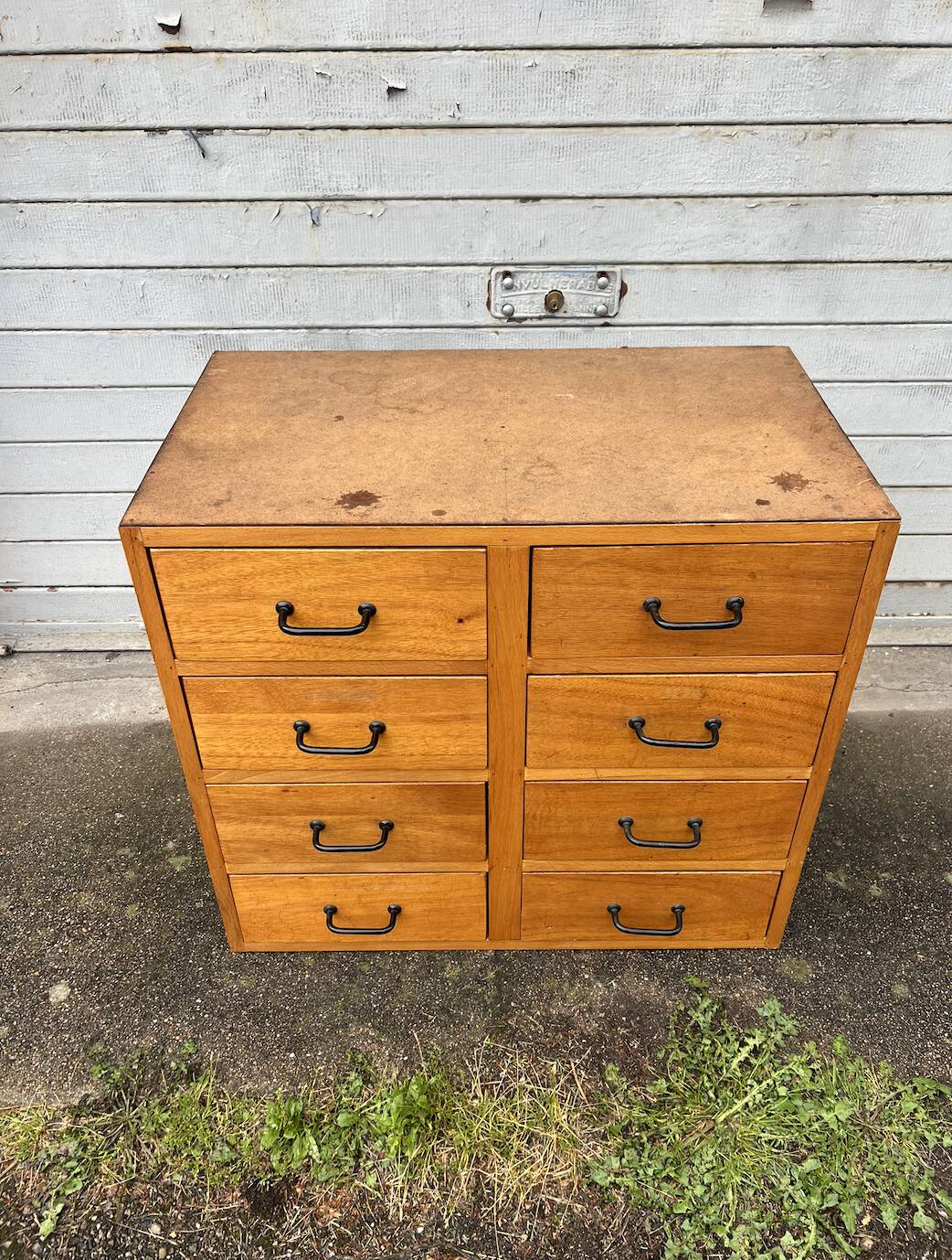 A Vintage Workshop and Trade Cabinet with Drawers