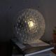 Large round wall light or ceiling light with transparent glass, 25 cm.
