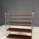 Chromed Bauhaus shelf in bent steel and sheet metal, Europe 1930s