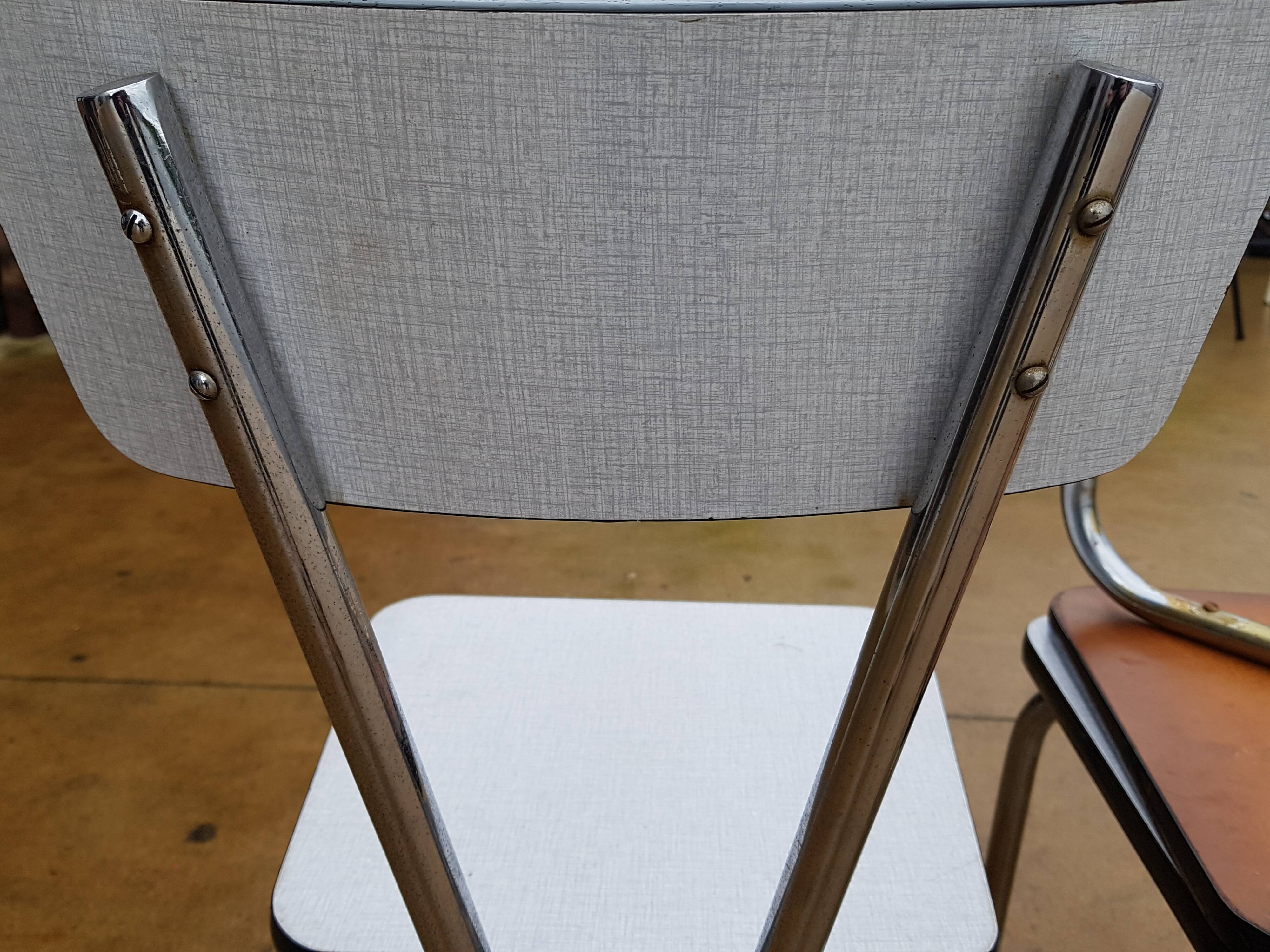Chaises formica année 1970