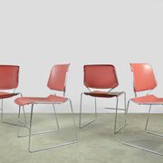 MATRIX Krueger dining chairs designed by Thomas Tolleson, 1970s USA