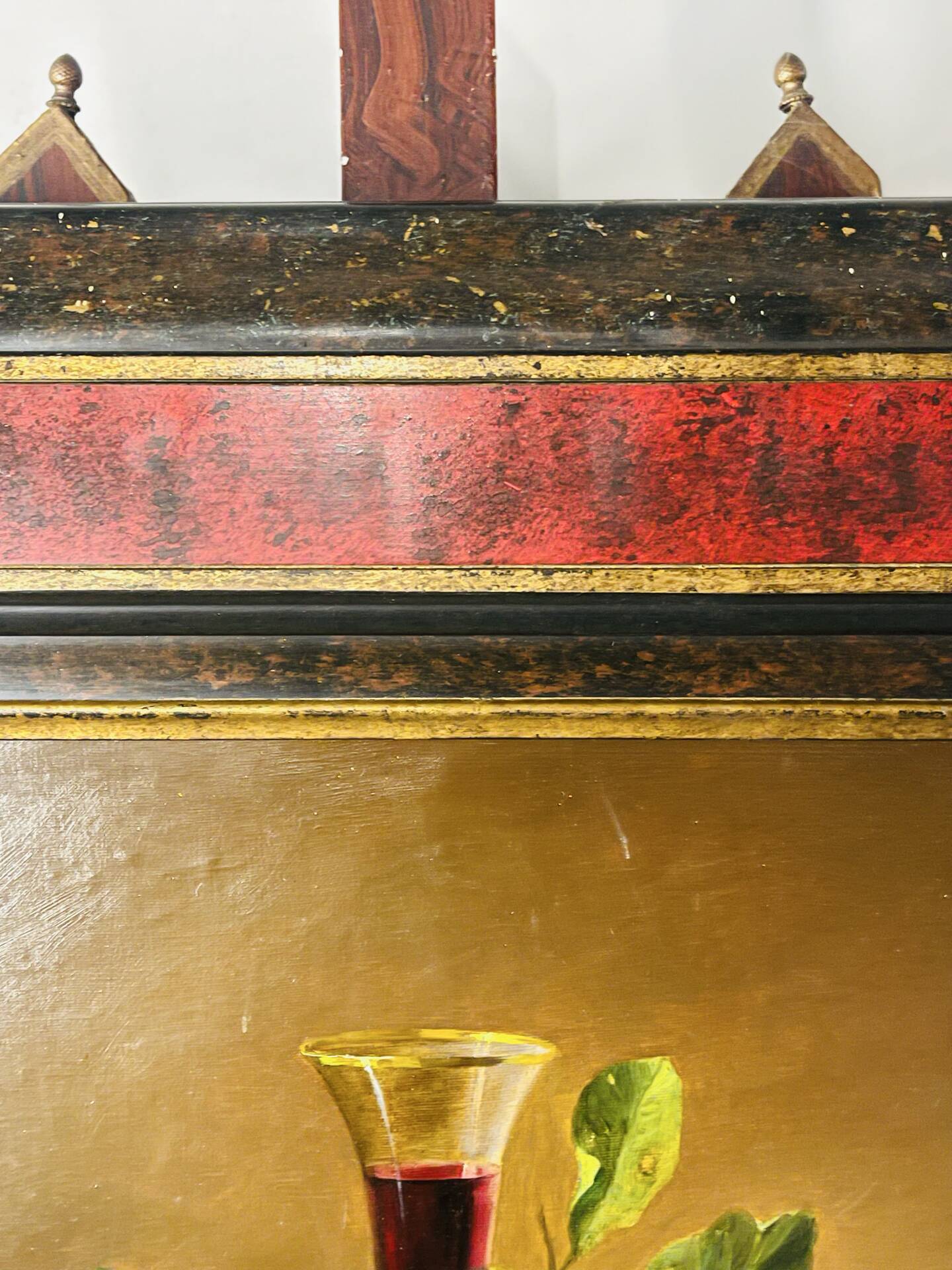 Nature morte ancienne, école russe, huile sur toile, signée à Shulg