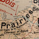 Ancienne carte de France scolaire - Armand Colin, années 50