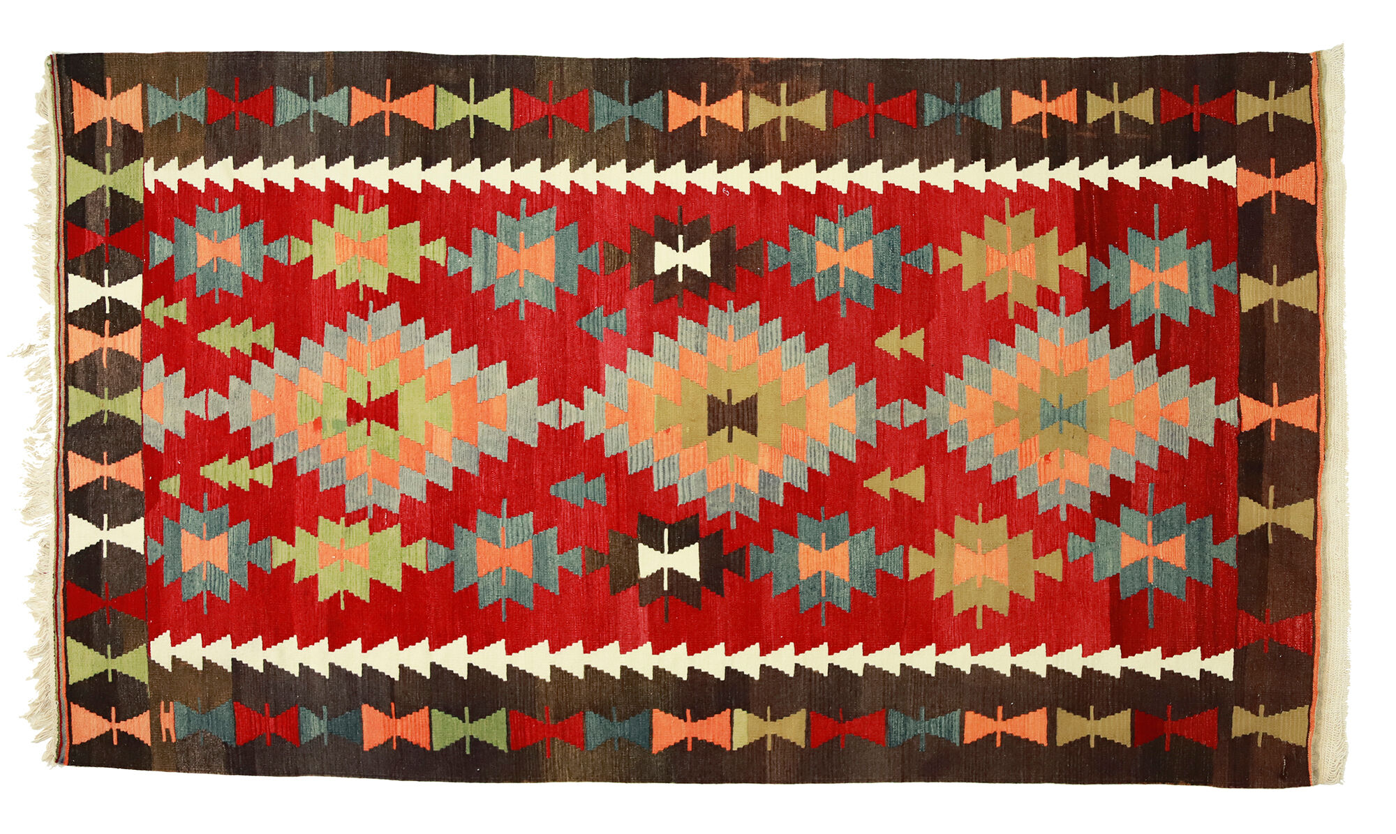 Anatolian handmade kilim rug 300 cm x 182 cm