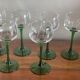 6 glasses on foot Alsace wine France