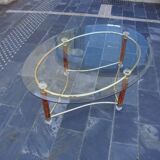 70s oval coffee table
