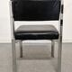 Série de 4 chaises en cuir et acier chromé Roche Bobois des années 70