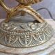 Large vintage lamp in moulded brass – Phoenix – onyx base – 1960s/70s