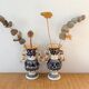 Paire de vases anciens en faïence / Poteries méditerranéenne à anneaux
