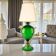 Murano glass table lamp with 24 kt gold.