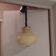 vintage opaline suspension Italy 1970 Rolly system