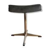 Tabouret ou repose pieds tapissé en velour grosses côtes