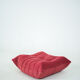 Togo set of chair and pouf in raspberry velvet