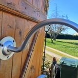 Chrome Metal Wall Coat Rack with Turnstile