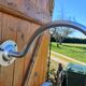 Chrome Metal Wall Coat Rack with Turnstile