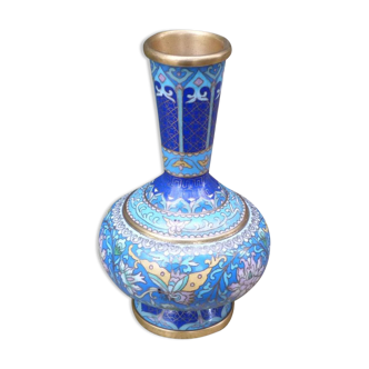 Vase ancien Chinois en émail cloisonné