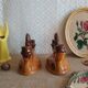 Pair of double barbotine candlesticks - vintage