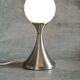 Brushed stainless steel and glass lamp from the 70s