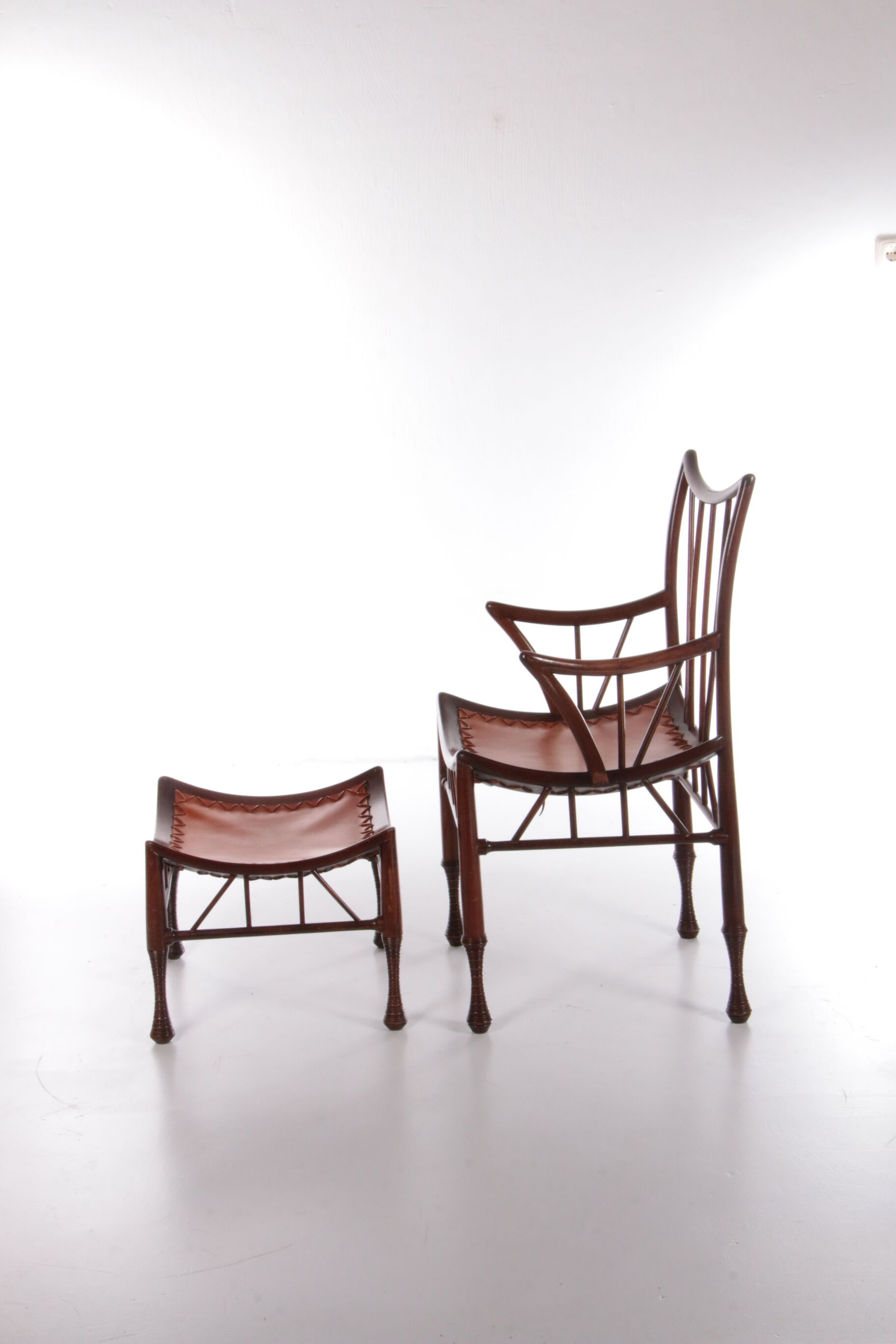 Liberty & Co Chair with footstool design by Thebe 1950
