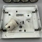 60s 70s ceiling lamp Glashütte Limburg Germany Plafoniere glass & metal