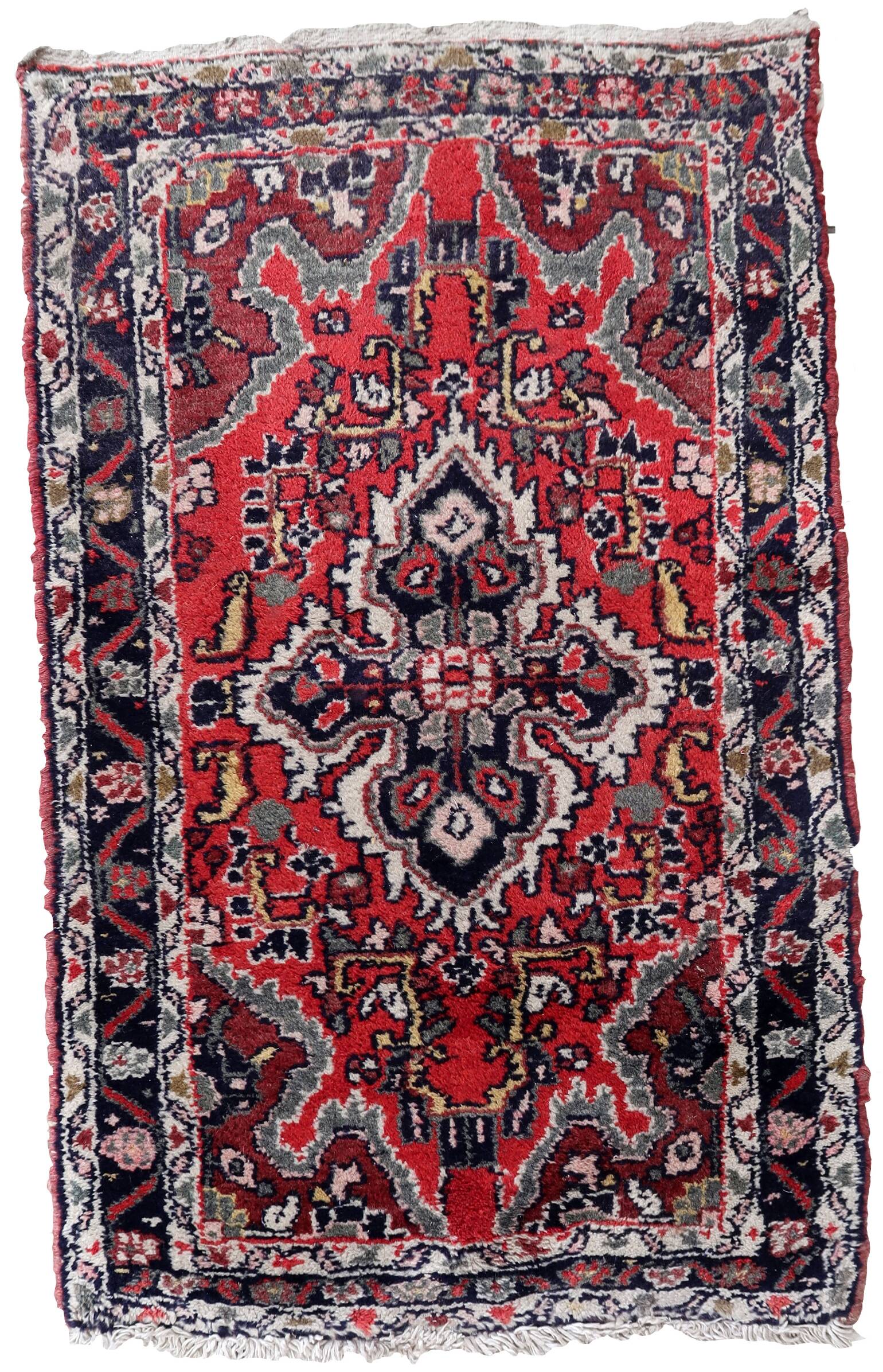 Tapis vintage fait main Hamadan – 67 cm x 111 cm - 1C966