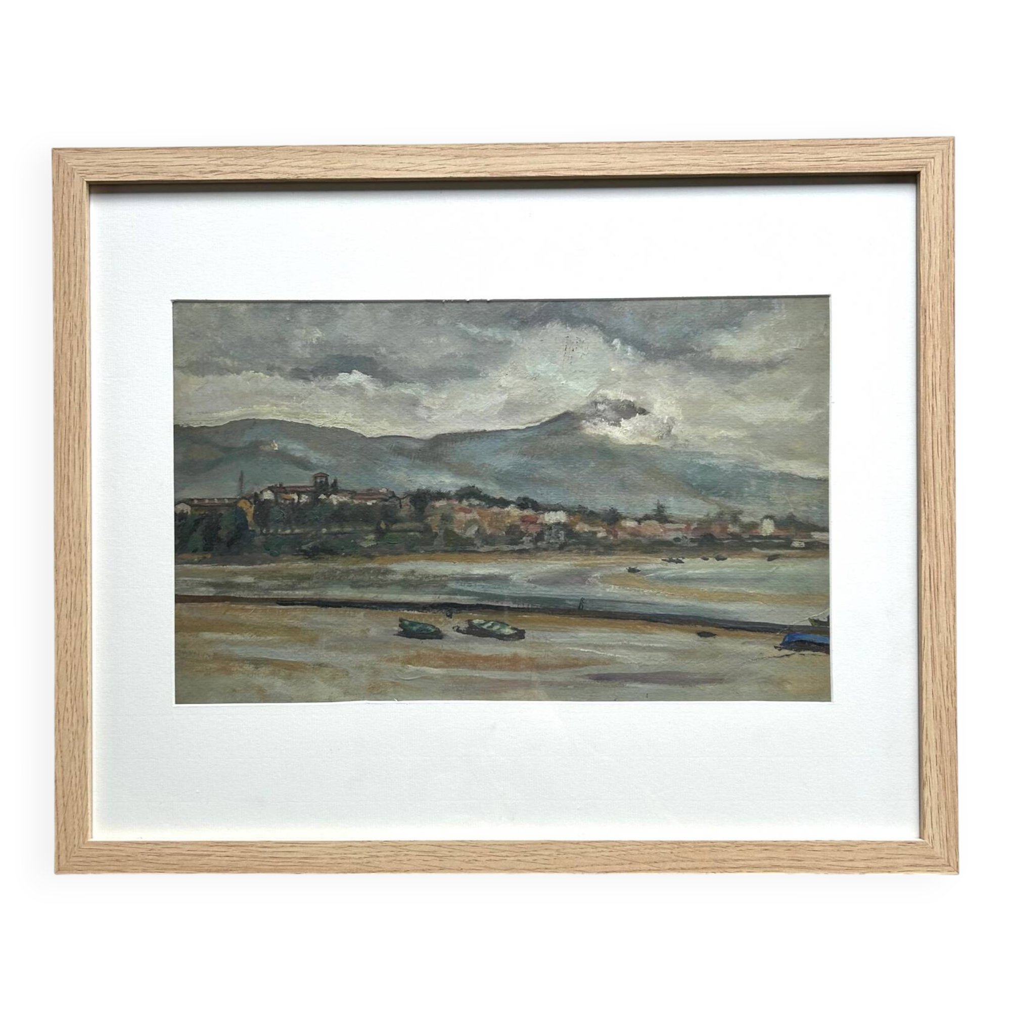 Marine Payage de Bretagne, M. Tassart, oil on cardboard 1964