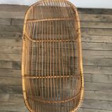 Vintage rattan cradle
