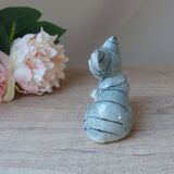 Cute ceramic kitten figurine playing with a ball of yarn vintage collection