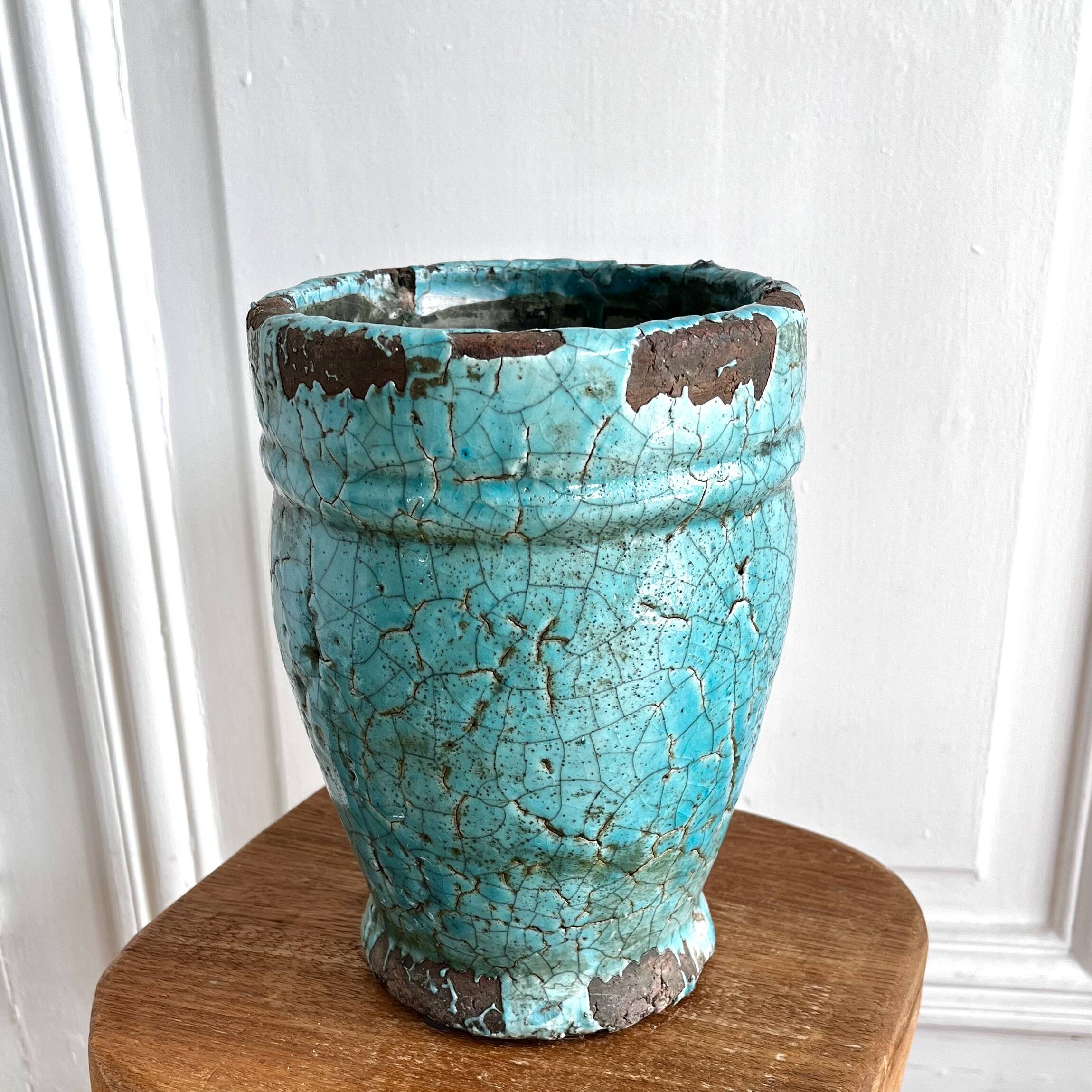 Glazed terracotta vase, Italy, 1950s