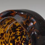 Cendrier en verre de Murano ambré, 1960