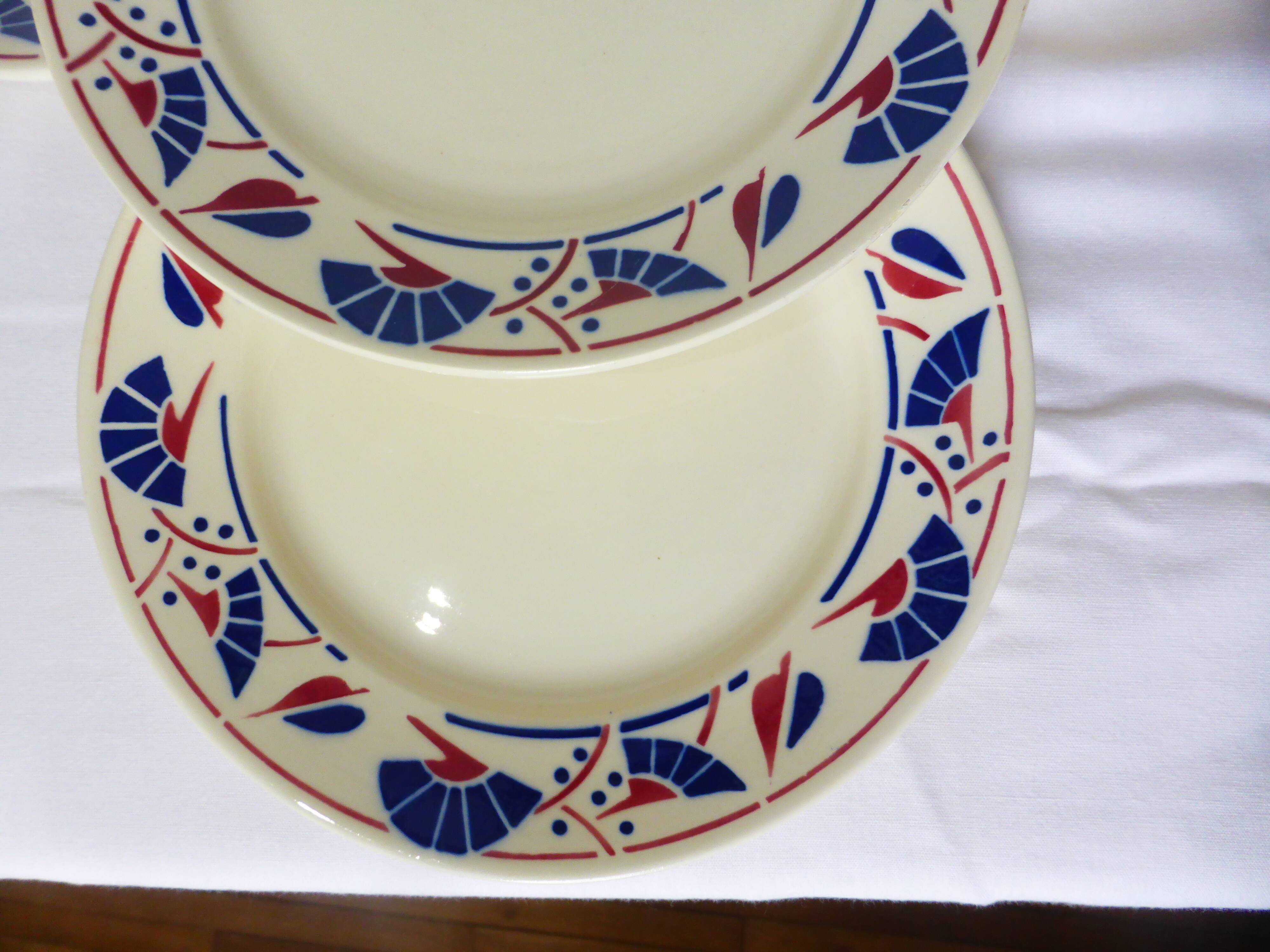 4 dessert plates of Badonviller model Mousmee 221009