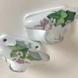 Set of 5 Limoges porcelain patères