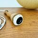 Teakwood and Raffia Bast Pendant Lamp by Temde