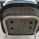 Vintage office chair in chrome metal and faux leather.