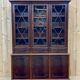 English two-piece mahogany bookcase, made in the 1970s