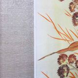 Antique asian painting on rice paper in high quality wood frames, c 1910s