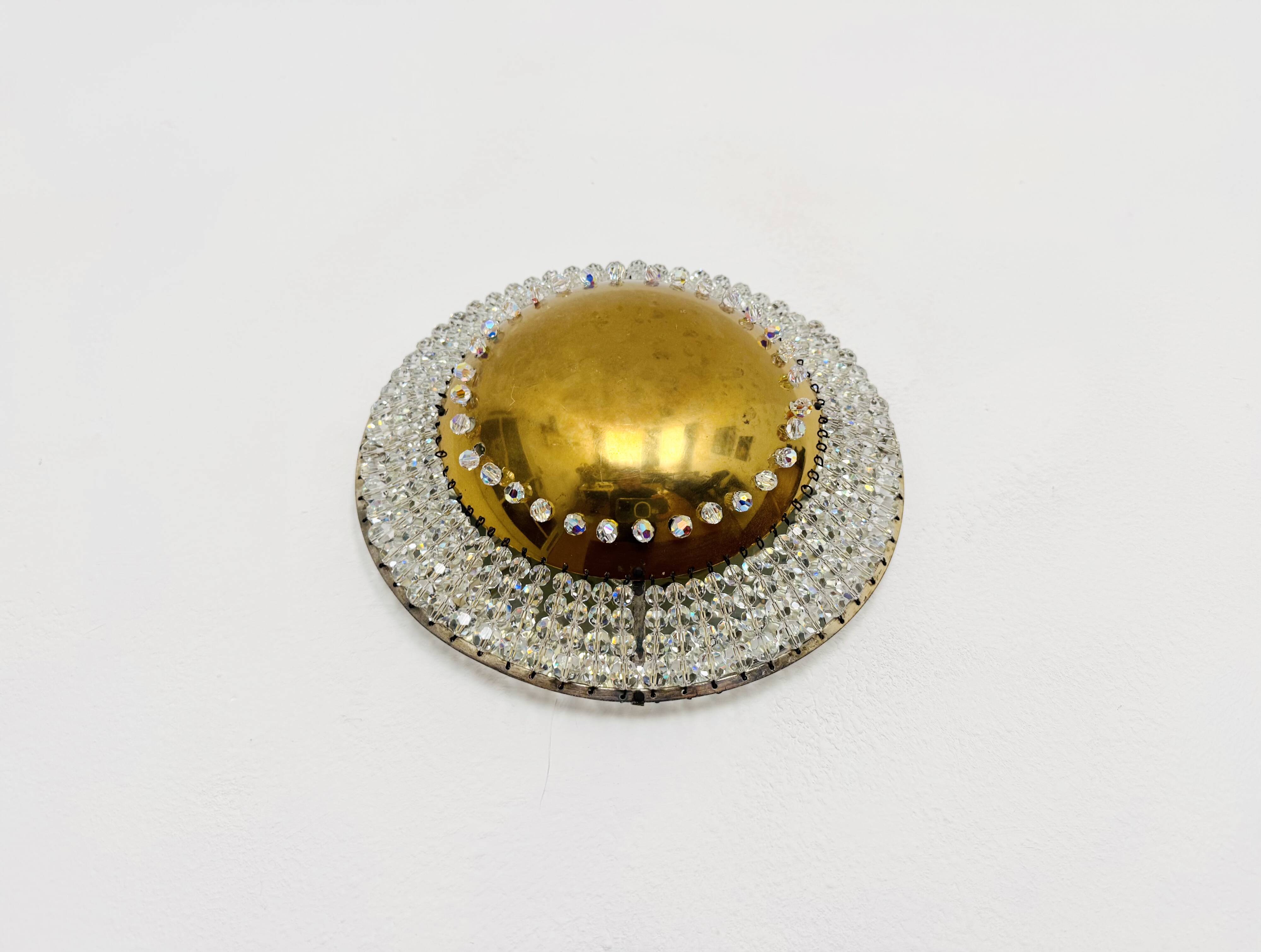 Crystal Glass Wall Lamp or Flush Light
