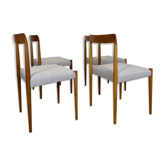 4x chaises par Lübke, années 1960