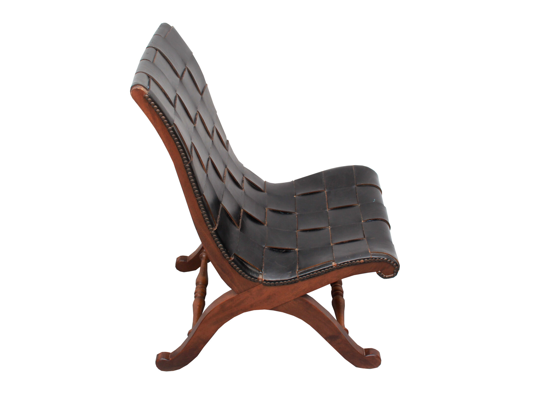 1950s chair in leather, Pierre Lottier