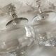 Set of 8 19th crystal crystal glasses with matching flat ribs