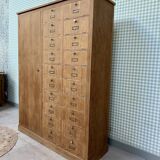 Meuble de métier à clapets en chêne, rénové