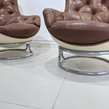Set of 2 armchairs by Michel Cadestin