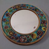French ceramic mirror, 1960s