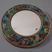 French ceramic mirror, 1960s