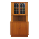 Teak corner display cabinet, Denmark, 1960s