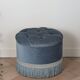 Velvet pouf