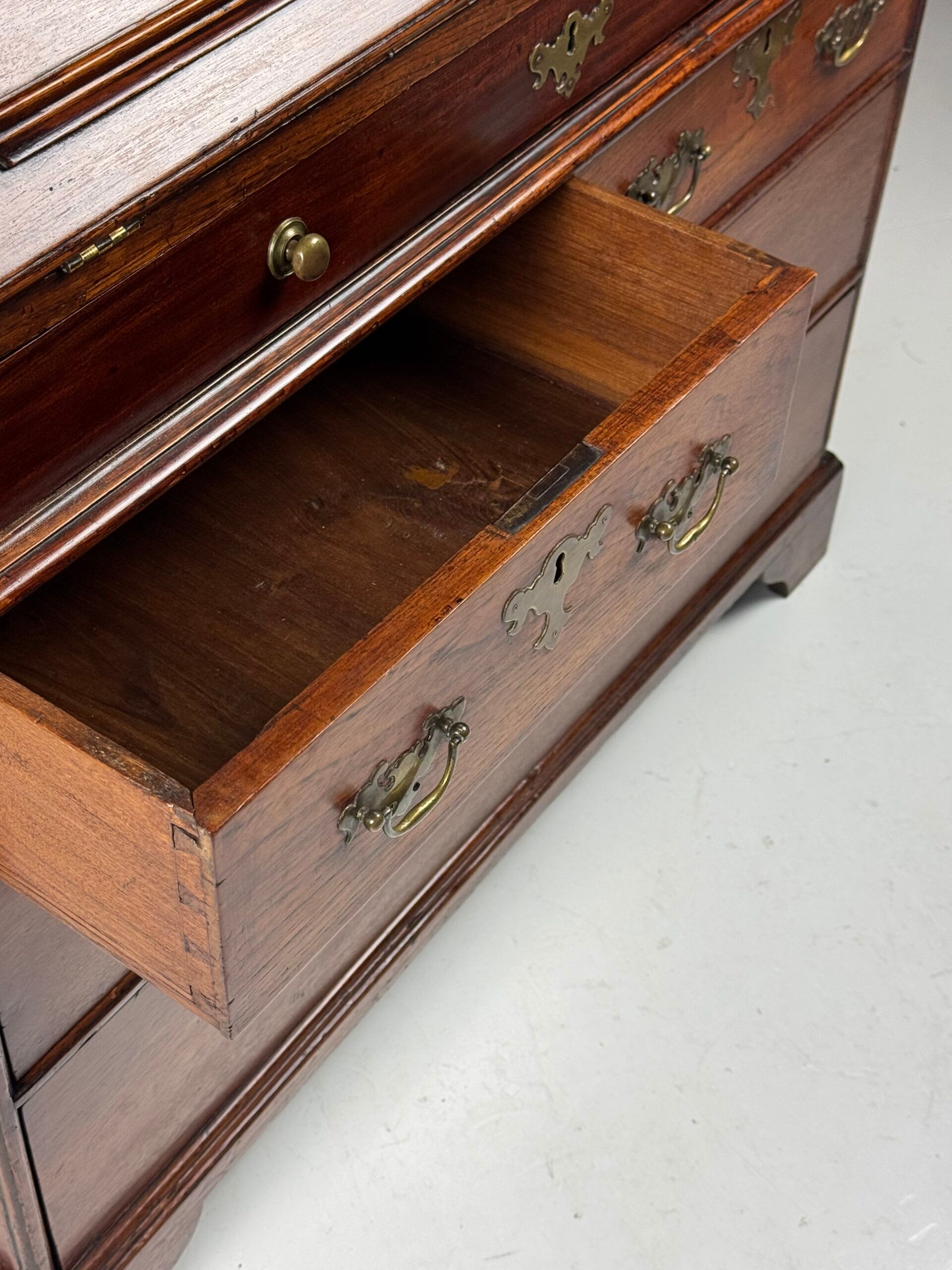 English secretary 18th century teak