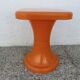 "Selup" orange plastic stool, pure 1970s design, France.