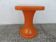 Tabouret "selup" plastique orange, pur design des années 70, France