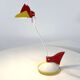 Red and white toucan desk lamp by Brilliant Leuchten Germany, 1980.